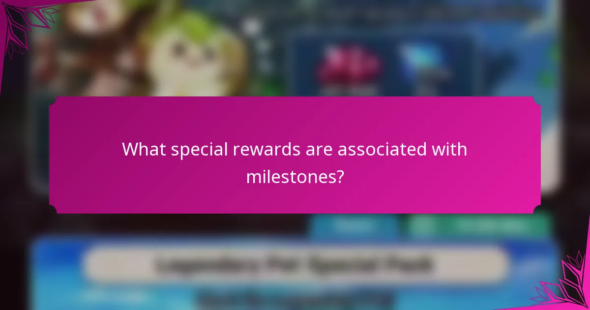 What special rewards are associated with milestones?